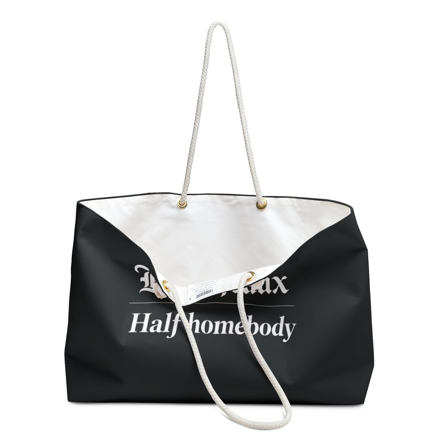 Weekender Bag — "Half Heaux, Half Homebody" Travel Tote