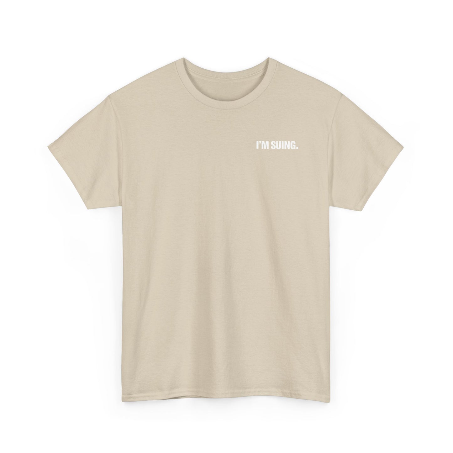 Court Logo T-Shirt — Minimal Gold Oval Back Graphic Tee